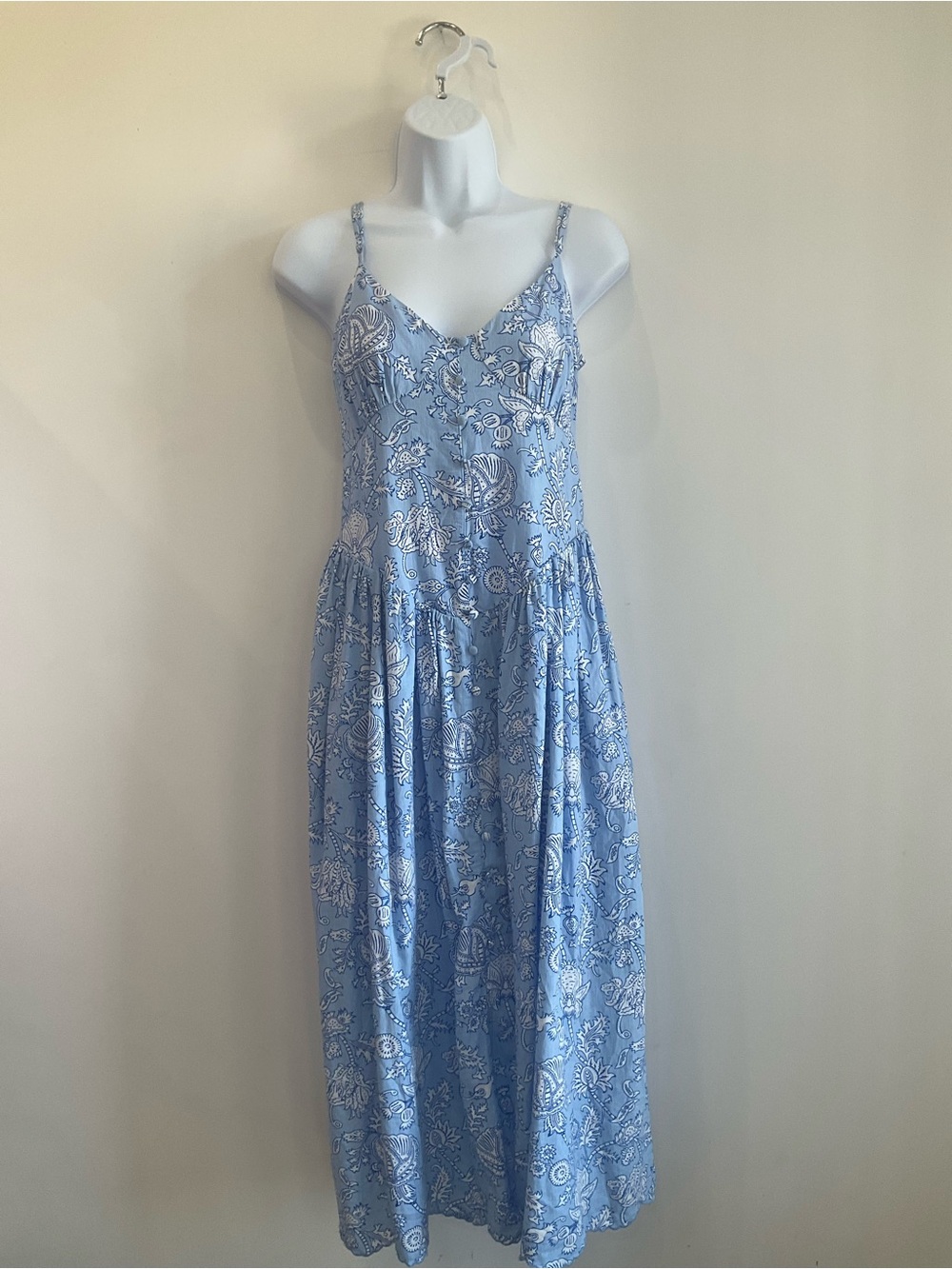 Roller Rabbit Light Blue Paisley Maxi Dress